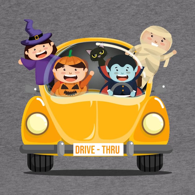 Halloween Kids Drive-Thru by Pieartscreation